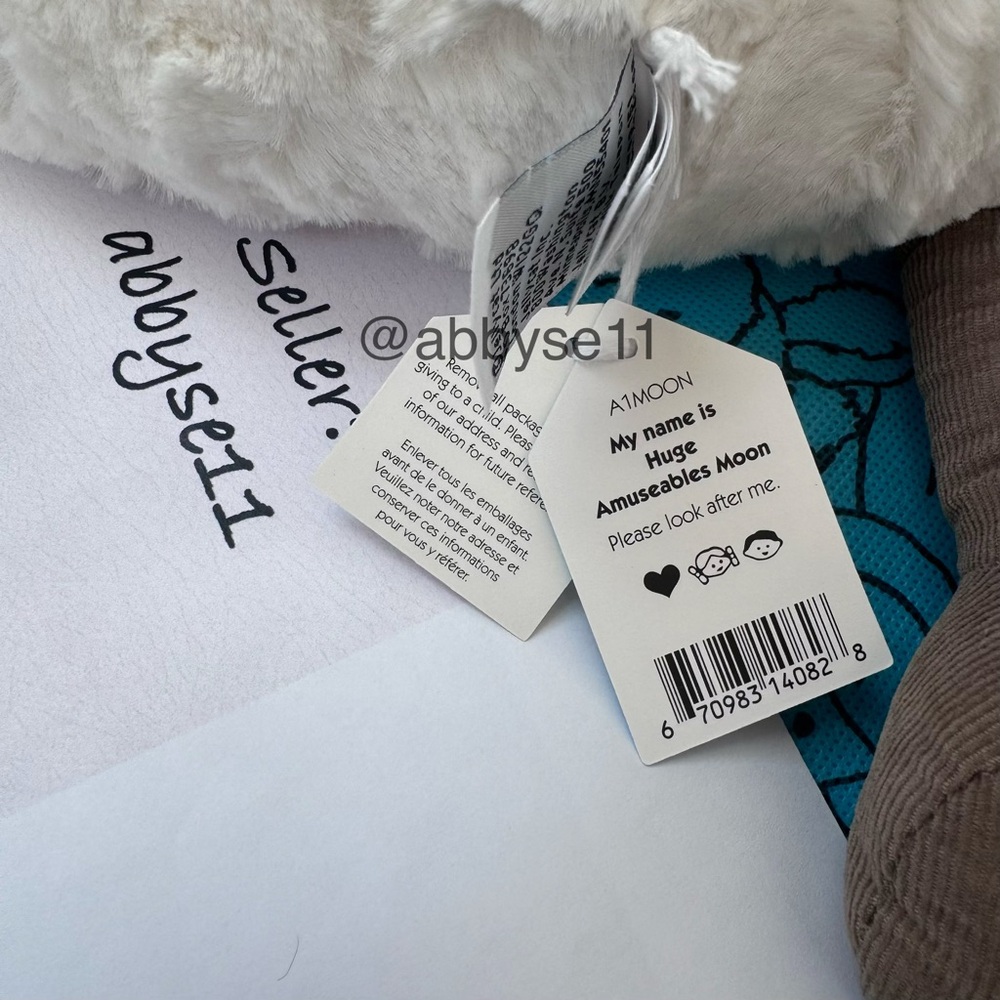 Jellycat Huge Amuseables Moon Plush Toy NWT 100% Authentic With Dust Bag A1MOON - Picture 5 of 5